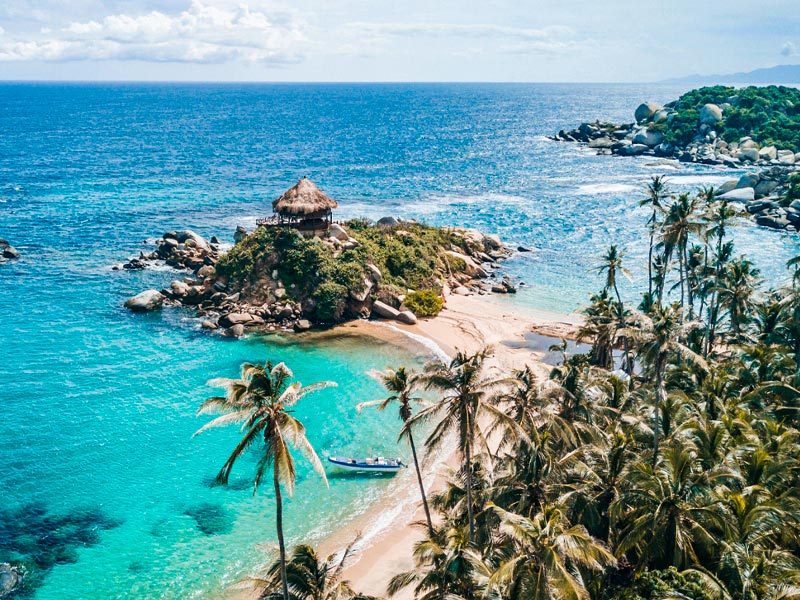 Touristic places in Santa Marta, Colombia